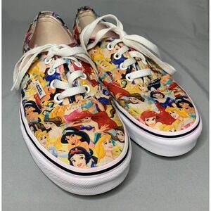 Vans Disney Princess Authentic Sneakers Multi Color Canvas Women 7.5 Men 6.0